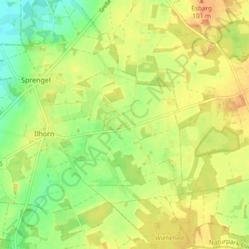 Vahlzen topographic map, elevation, terrain