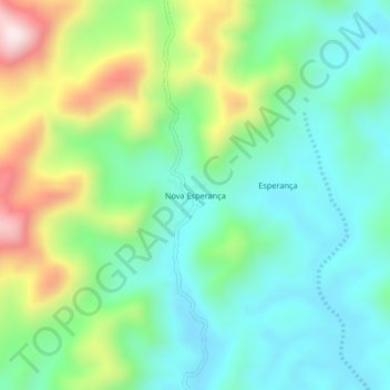 Nova Esperança topographic map, elevation, terrain