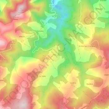 Faéu topographic map, elevation, terrain