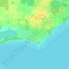 Crystal Beach topographic map, elevation, terrain