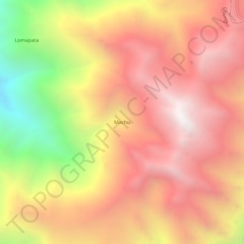 Machu topographic map, elevation, terrain