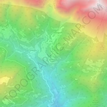 Laveno topographic map, elevation, terrain