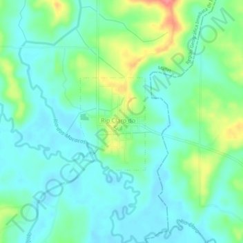 Rio Claro do Sul topographic map, elevation, terrain