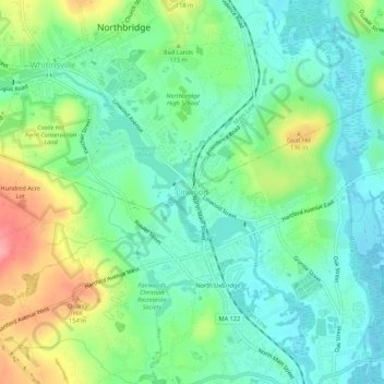 Linwood topographic map, elevation, terrain
