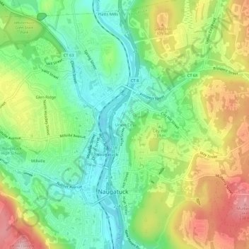Union City topographic map, elevation, terrain