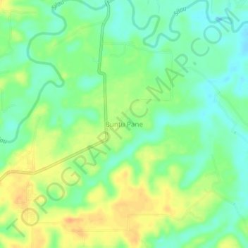 Buntu Pane topographic map, elevation, terrain