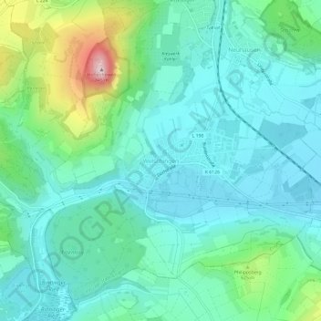 Welschingen topographic map, elevation, terrain