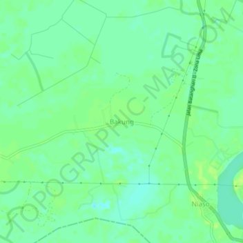 Bakung topographic map, elevation, terrain