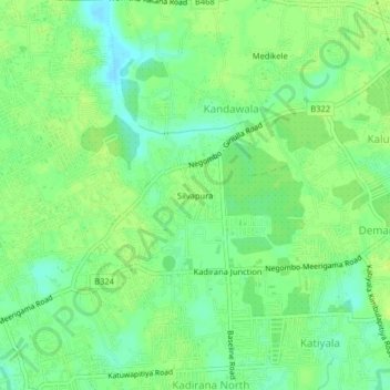 Silvapura topographic map, elevation, terrain