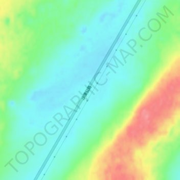 Tarim Basin topographic map, elevation, terrain