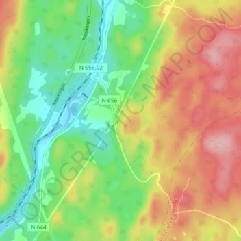 Moshult topographic map, elevation, terrain