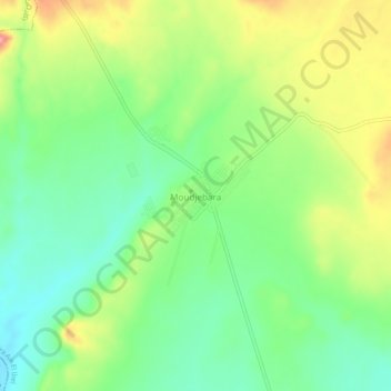 Moudjebara topographic map, elevation, terrain