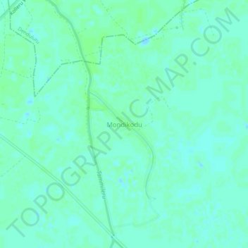 Mondikodu topographic map, elevation, terrain