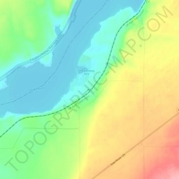 Ash topographic map, elevation, terrain