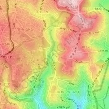 Gethsemane topographic map, elevation, terrain