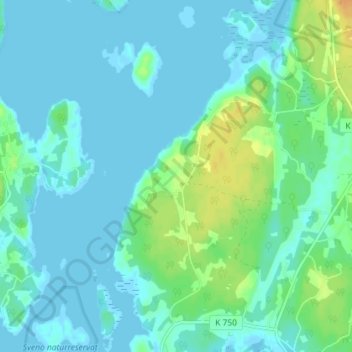 Bussevik topographic map, elevation, terrain
