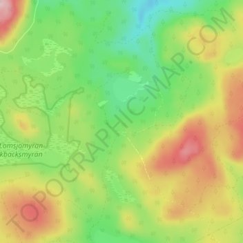 Tjärnsjön topographic map, elevation, terrain