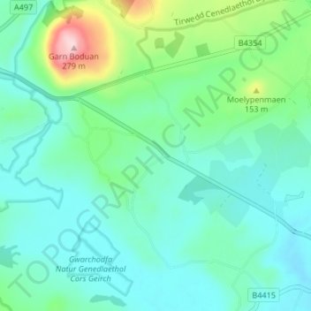 Boduan topographic map, elevation, terrain