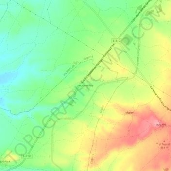 Riudovelles topographic map, elevation, terrain