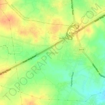Bongulur topographic map, elevation, terrain