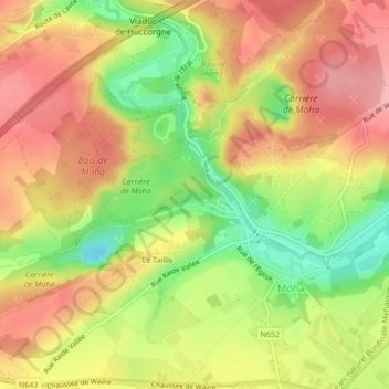 Trou Dubois topographic map, elevation, terrain