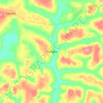 Nungba topographic map, elevation, terrain