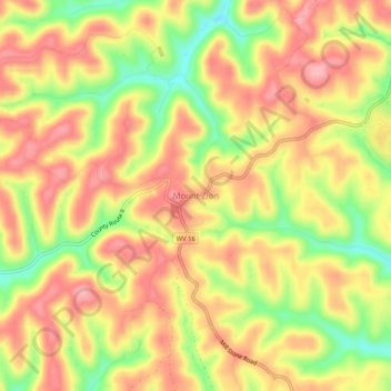 Mount Zion topographic map, elevation, terrain