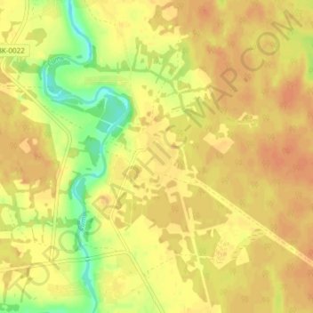 Васино topographic map, elevation, terrain