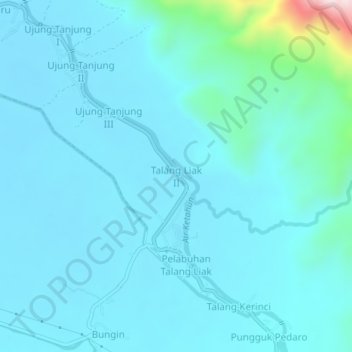 Talang Liak II topographic map, elevation, terrain