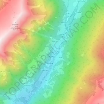 Muls topographic map, elevation, terrain