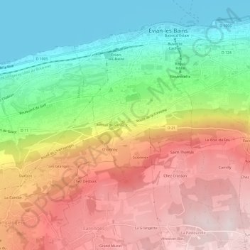 L'X topographic map, elevation, terrain