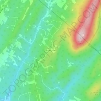 Shockeysville topographic map, elevation, terrain