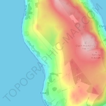 Knockderry topographic map, elevation, terrain