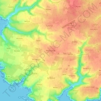 Petit Cosquet topographic map, elevation, terrain