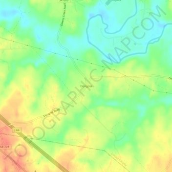 Dongola topographic map, elevation, terrain