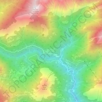 Orasso topographic map, elevation, terrain