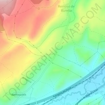 El Escarro topographic map, elevation, terrain