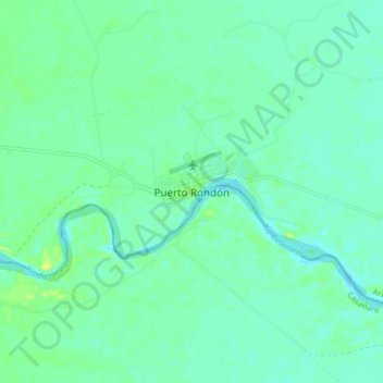 Puerto Rondón topographic map, elevation, terrain