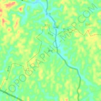 Napu topographic map, elevation, terrain