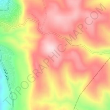 Al Mabrak topographic map, elevation, terrain