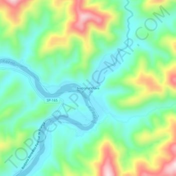Ivaporunduva topographic map, elevation, terrain