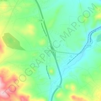 Montana City topographic map, elevation, terrain