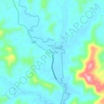 Dumarao topographic map, elevation, terrain