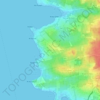 Mareda topographic map, elevation, terrain