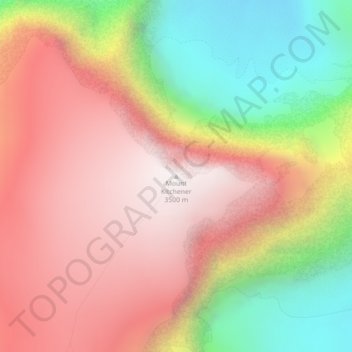 Mount Kitchener topographic map, elevation, terrain