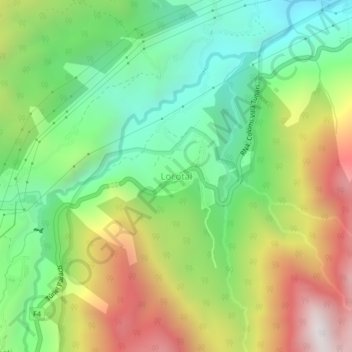 Locotal topographic map, elevation, terrain