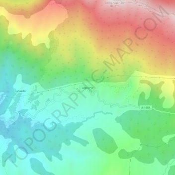Laguarta topographic map, elevation, terrain