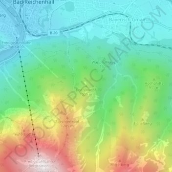 Dötzenkopf topographic map, elevation, terrain