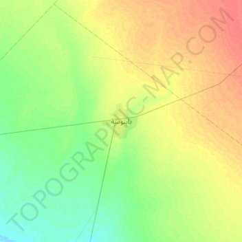 Babanusah topographic map, elevation, terrain