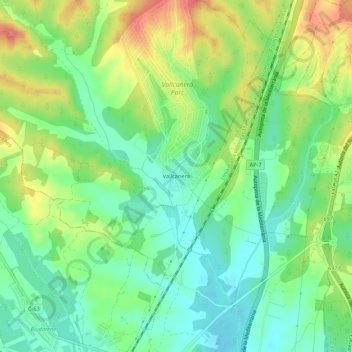 Vallcanera topographic map, elevation, terrain